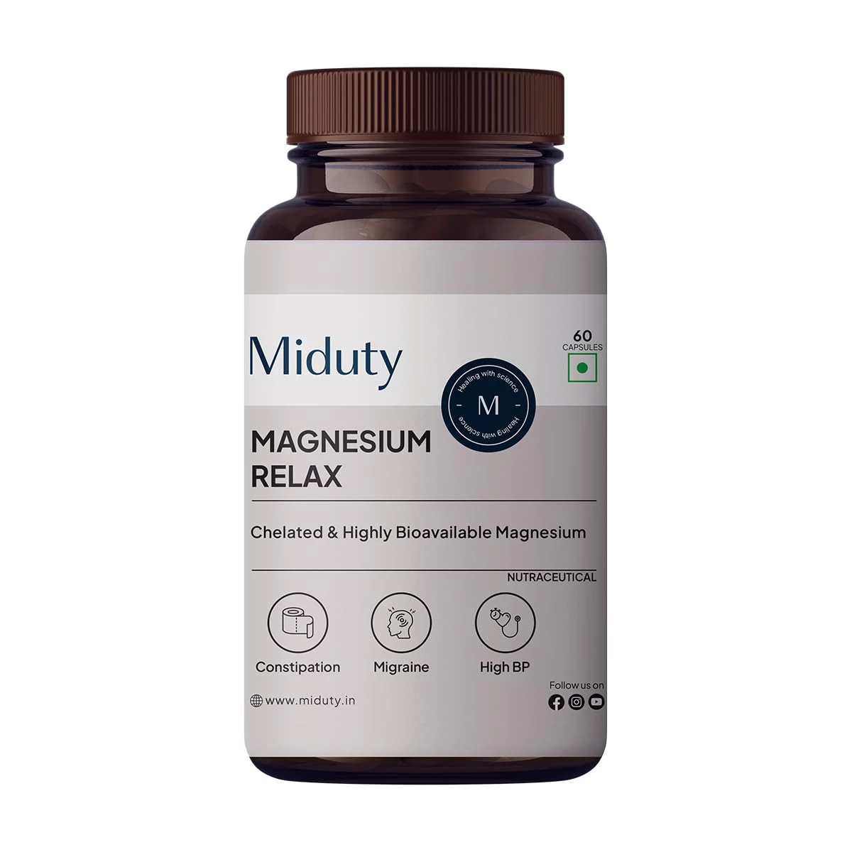 Miduty Magnesium Relax Supplement Capsule, 240 g-1.webp